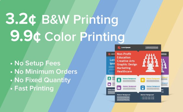 3.2 cents Black and White Printing 9.9 cents Color Printing